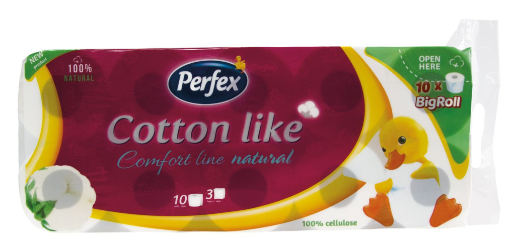 TOALET PAPIR COTTON COMFORT LINE NAT 10/1