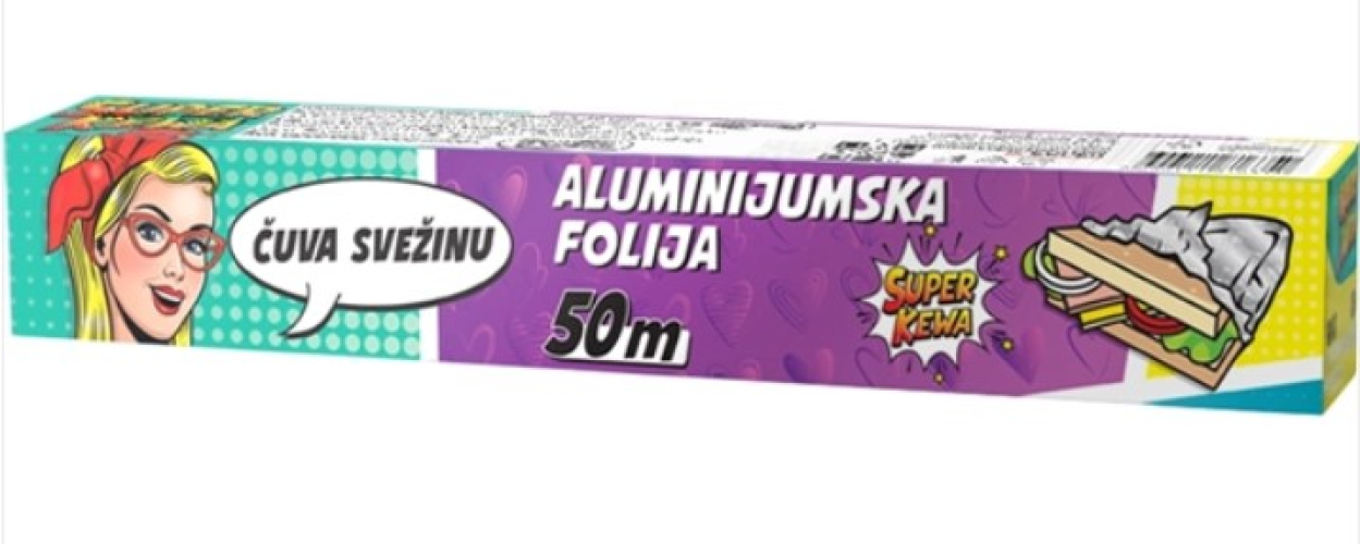 SUPER KEWA ALUMINIJUMSKA FOLIJA 50M (10 MIKRONA) (25)