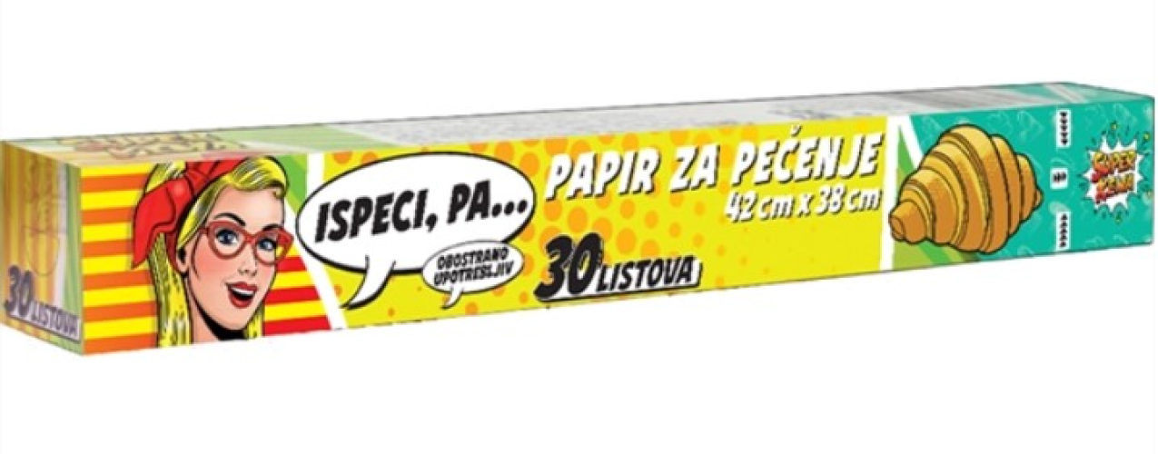 SUPER KEWA PAPIR ZA PECENJE 38X42CM 30 LISTOVA (25)