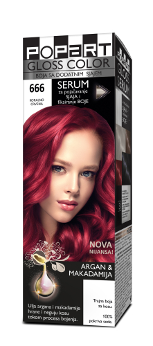 POPART GLOSS COLOR 666 - koralno crvena