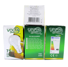 VOLTA sijalica clear E27 75W
