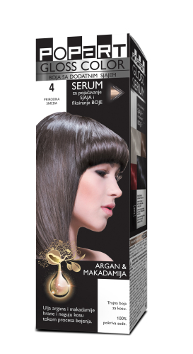 POPART GLOSS COLOR  4 - prirodno smeđa