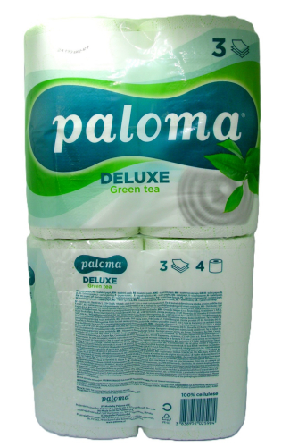PALOMA TOALET PAPIR DELUXE GREEN TEA 4/1 3SL