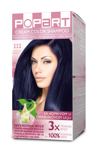 POPART CREAM COLOR SHAMPOO 111 - indigo crna