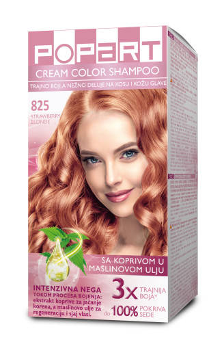 POPART CREAM COLOR SHAMPOO 825 - jagoda plava