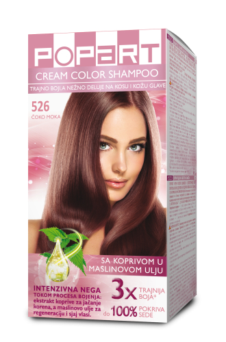 POPART CREAM COLOR SHAMPOO 526 – ČOKO MOKA