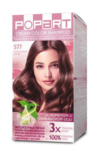 POPART CREAM COLOR SHAMPOO 577 – ČOKOLADNA VIŠNJA