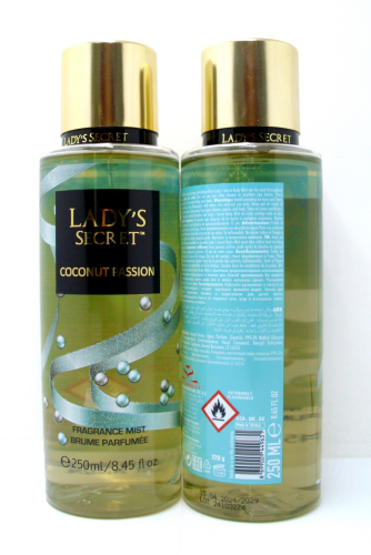 LADY SECRET BODY MIST 250ML COCONUT PASSION