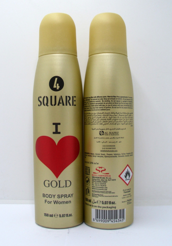 4 SQUARE DEO W I LOVE GOLD 150ML