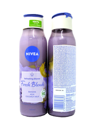 Nivea dush gel 300ml W-BANANA ACAI COCONUT MILK