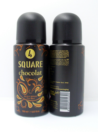 4 SQUARE DEO M -CHOCOLAT 150ML