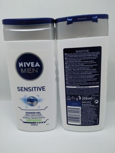 NIVEA S GEL MEN SENS 250ML