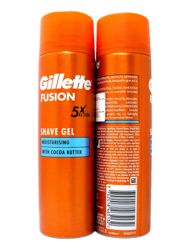 GILLETTE SHAVING GEL FUSION5 MOISTURING 200 ML