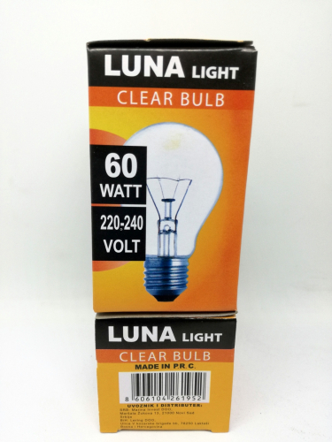 LUNA SIJALICA CLEAR E27 60W