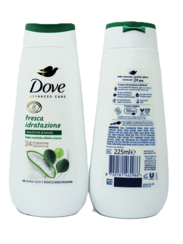 DOVE DUSH GEL 225ML W ALOE BIRCH