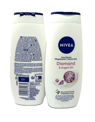 NIVEA DUSH GEL 250ML DIAMOND ARGAN OIL