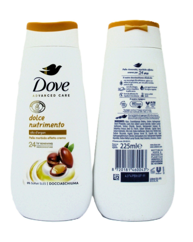 Dove dush gel 225ml W-ARGAN OIL 0%