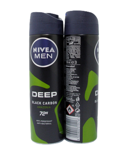 Nivea deo 150ml M-DEEP BLACK CARBON AMAZONIA