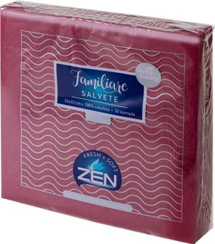 ZEN SALVETA BORDO 30/1 FAMILIARE 2SL 33X33