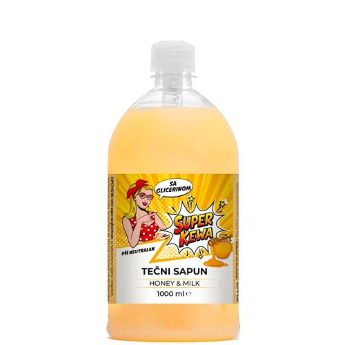 *SUPER KEWA TECNI SAPUN 0.5L MED I MLEKO (10) (1RSD)