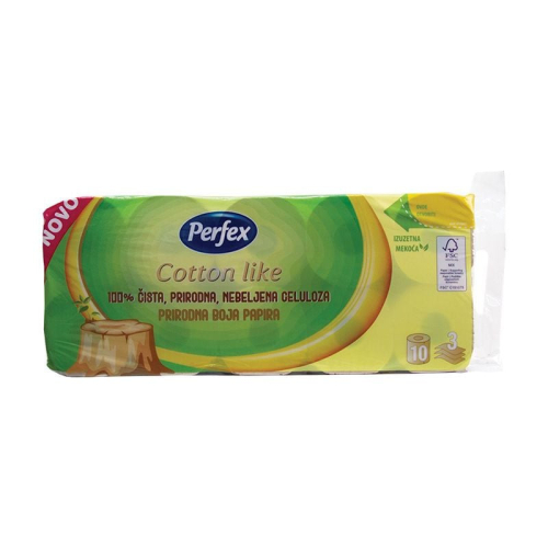 TOALET PAPIR COTTON LIKE 10/1 PR.BOJA PAPIR