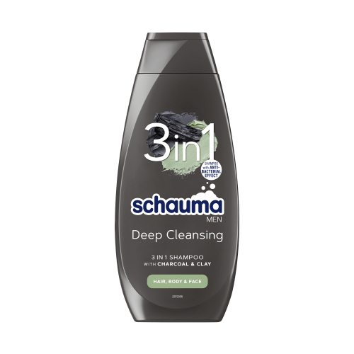 SCHAUMA SAMPON MEN 3U1 CHARCOAL&CLAY 400ML