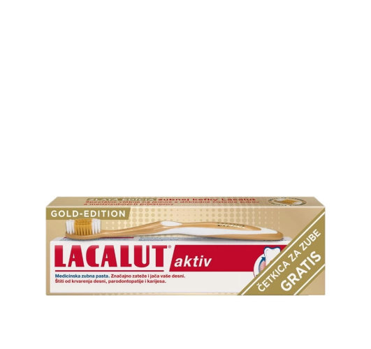 LACALUT PASTA AKTIV 75ML+CETKICA GRATIS