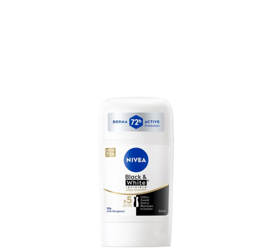 NIVEA STICK 50ML B&W SILKY SMOOTH