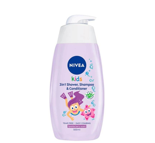 NIVEA 3u1 gel za tuš. za devojč. sa pump