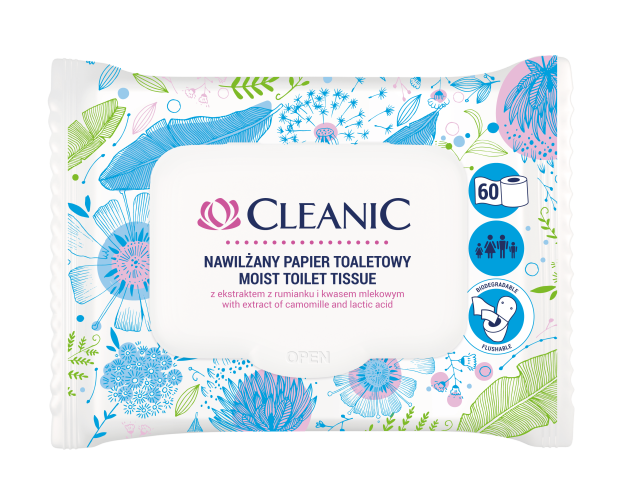 Cleanic vlažni toalet papir 60kom