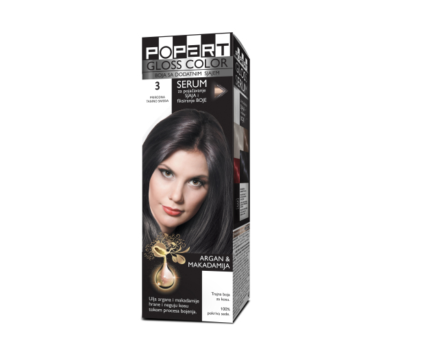POPART GLOSS  COLOR  3 - prirodno tamno smeđa