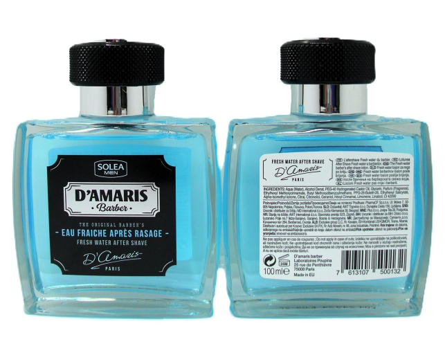 SOLEA MEN LOTIONE GLASS AFTER SHAVE FRESH WATER DAMARIS 100L