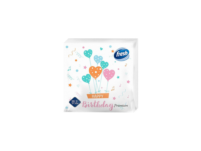 SALVETA FRESH DEKOR ROĐENDAN 25/1 2sl