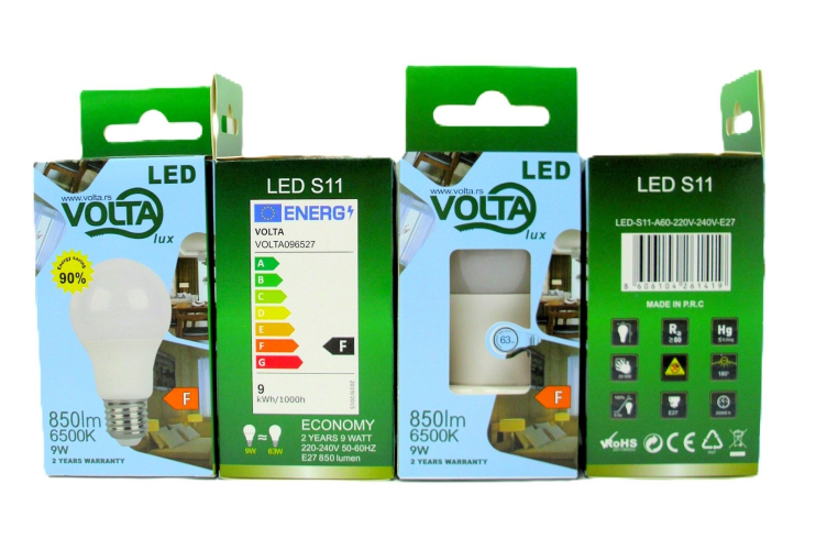 VOLTA LED SIJALICA A60 9W 6500K