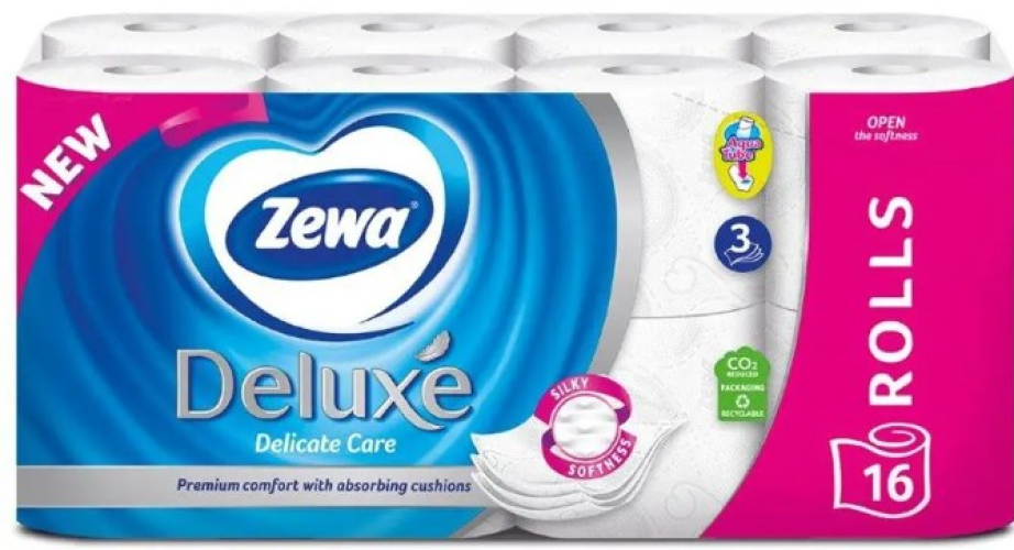 ZEWA DELUXE PURE WHITE 16 ROLNI AQT AKC